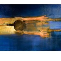 Narcissus In Melting Spring Water, 2015, oil on canvas, 21x36
