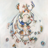 Sucking in my own Reflection, 2015, oil on canvas, 50X50